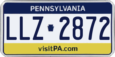 PA license plate LLZ2872