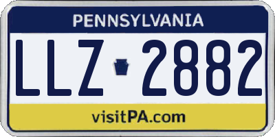 PA license plate LLZ2882