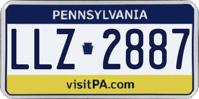 PA license plate LLZ2887