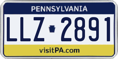 PA license plate LLZ2891