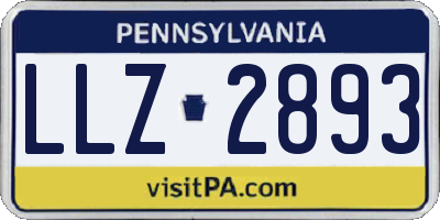 PA license plate LLZ2893