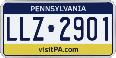 PA license plate LLZ2901
