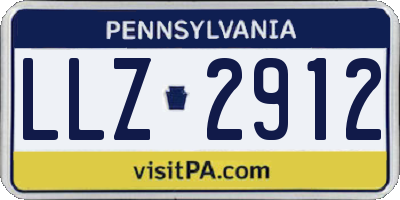 PA license plate LLZ2912