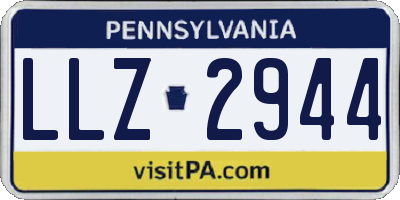 PA license plate LLZ2944