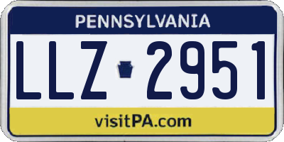 PA license plate LLZ2951