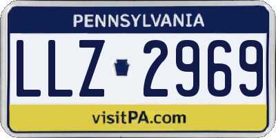 PA license plate LLZ2969