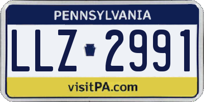 PA license plate LLZ2991
