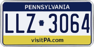 PA license plate LLZ3064