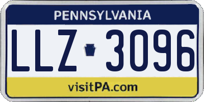 PA license plate LLZ3096