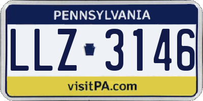 PA license plate LLZ3146