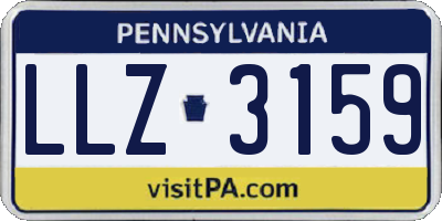 PA license plate LLZ3159