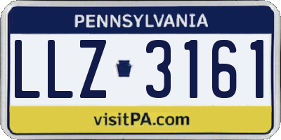 PA license plate LLZ3161