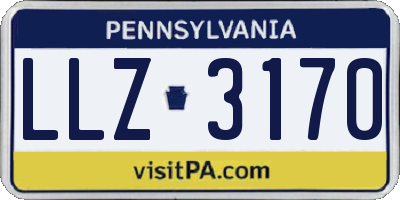 PA license plate LLZ3170