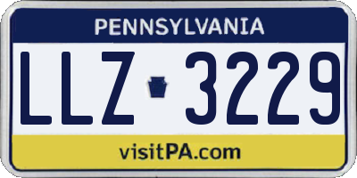 PA license plate LLZ3229