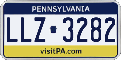 PA license plate LLZ3282