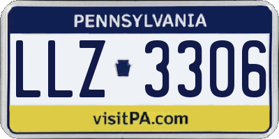 PA license plate LLZ3306