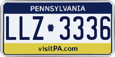 PA license plate LLZ3336