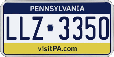 PA license plate LLZ3350