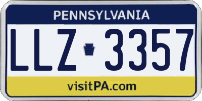PA license plate LLZ3357