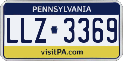 PA license plate LLZ3369