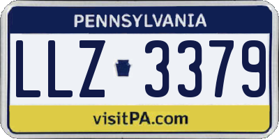 PA license plate LLZ3379