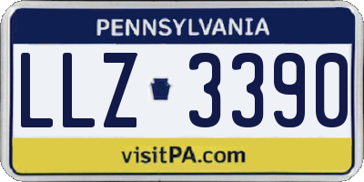 PA license plate LLZ3390