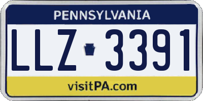 PA license plate LLZ3391