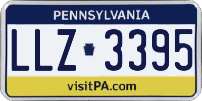 PA license plate LLZ3395