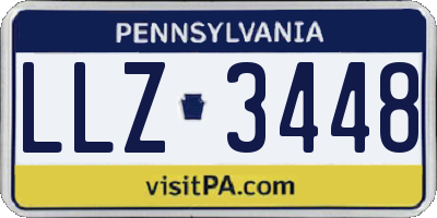 PA license plate LLZ3448