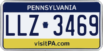 PA license plate LLZ3469