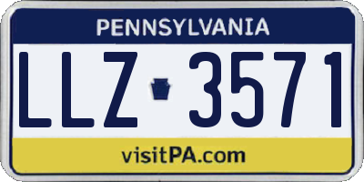 PA license plate LLZ3571