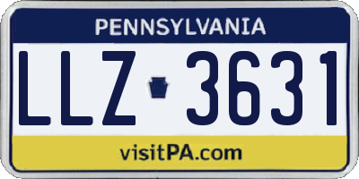 PA license plate LLZ3631