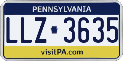 PA license plate LLZ3635