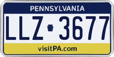 PA license plate LLZ3677