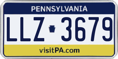 PA license plate LLZ3679