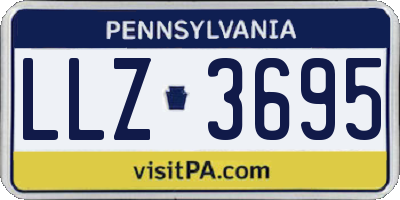 PA license plate LLZ3695