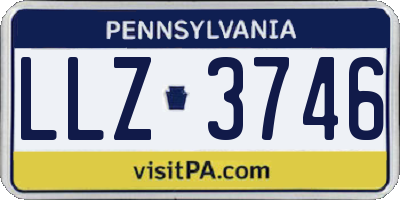PA license plate LLZ3746
