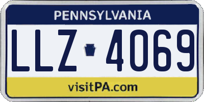 PA license plate LLZ4069