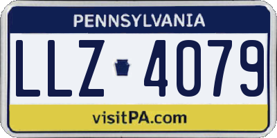 PA license plate LLZ4079