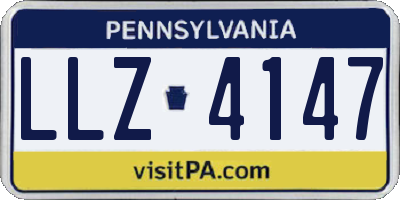 PA license plate LLZ4147