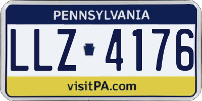 PA license plate LLZ4176