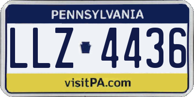 PA license plate LLZ4436