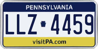 PA license plate LLZ4459