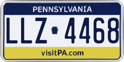 PA license plate LLZ4468