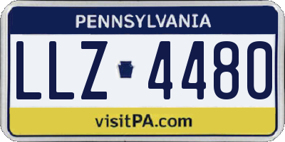 PA license plate LLZ4480
