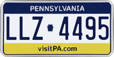 PA license plate LLZ4495