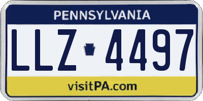 PA license plate LLZ4497