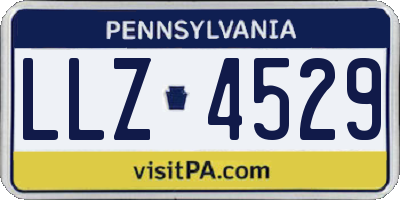 PA license plate LLZ4529