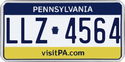 PA license plate LLZ4564