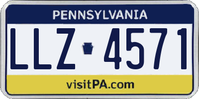PA license plate LLZ4571